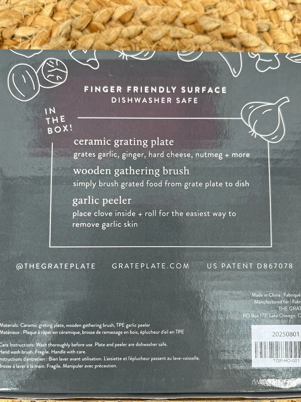 The Grate Plate. Grates garlic,ginger, hard cheese, nutmeg+ more. NIB
